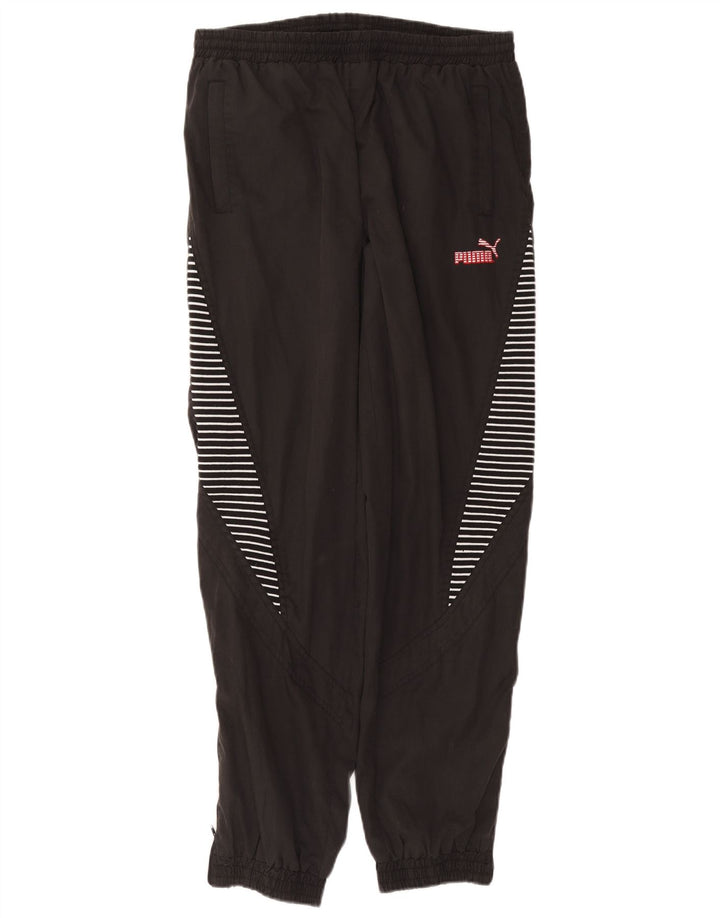 Pantaloni da tuta da uomo Puma Joggers poliestere a righe nere medie