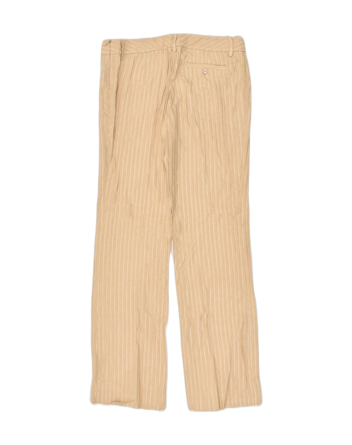 MASSIMO DUTTI Womens Straight Chino Trousers W32 L32 Beige Pinstripe | Vintage Massimo Dutti | Thrift | Second-Hand Massimo Dutti | Used Clothing | Messina Hembry 