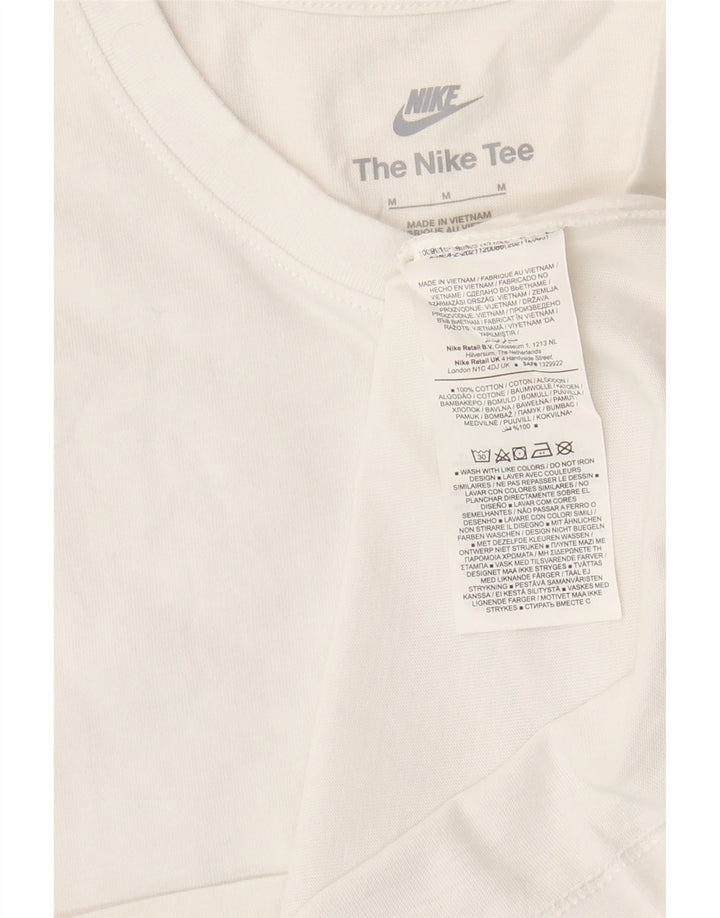 T-shirt da uomo NIKE Top in cotone bianco medio