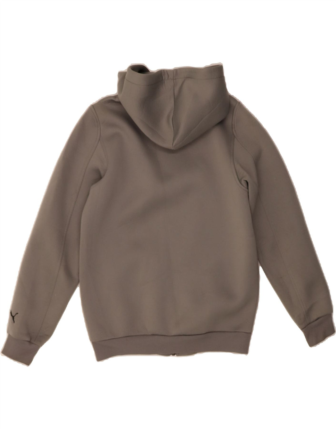 PUMA Boys Graphic Zip Hoodie Sweater 11-12 Years Grey Polyester Vintage Puma and Second-Hand Puma from Messina Hembry 