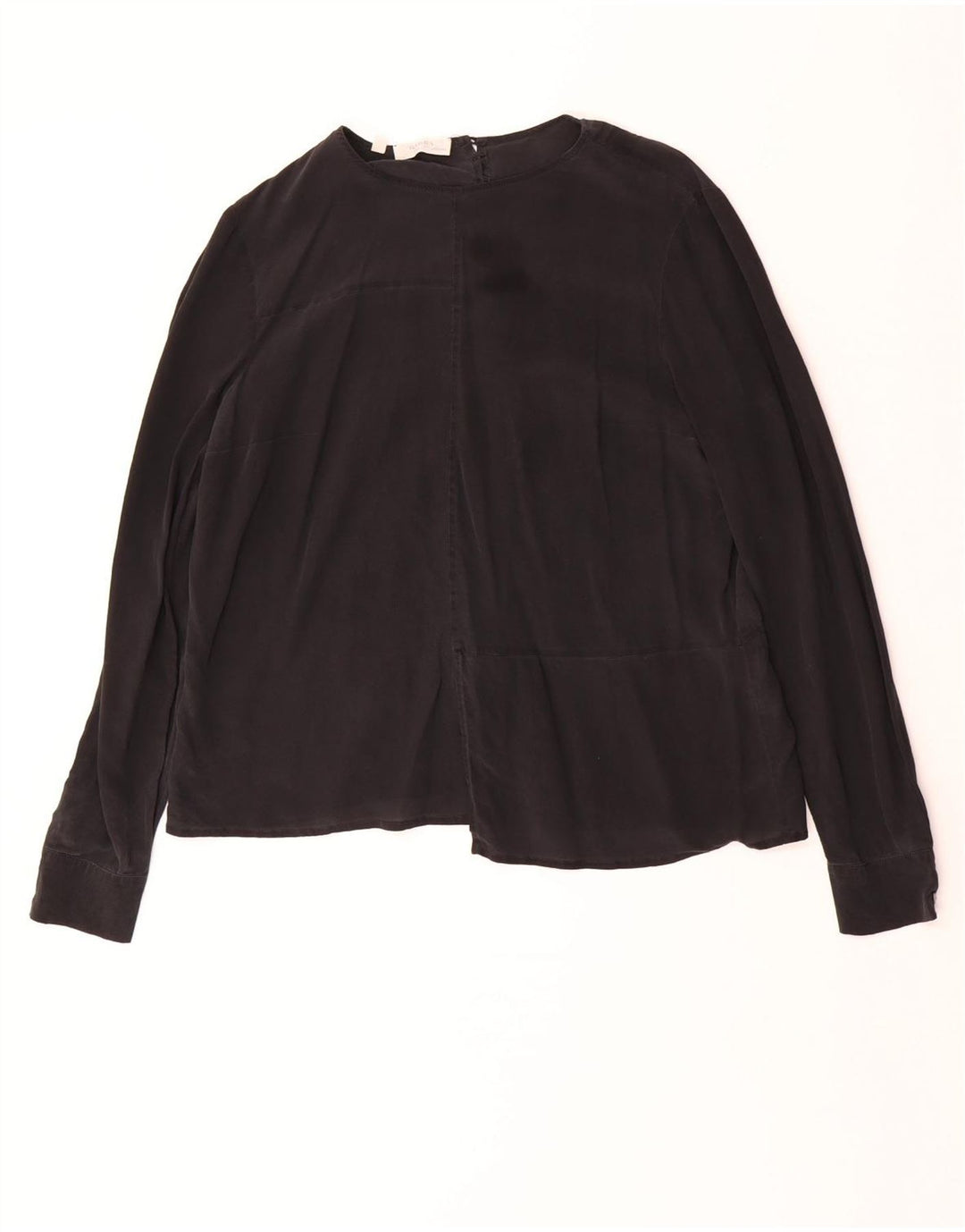 BARBA Womens Long Sleeve Blouse Top IT 44 Medium Grey Silk