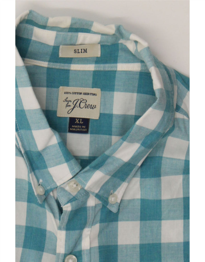 J. CREW Mens Slim Shirt XL Blue Gingham Cotton Vintage J. Crew and Second-Hand J. Crew from Messina Hembry 