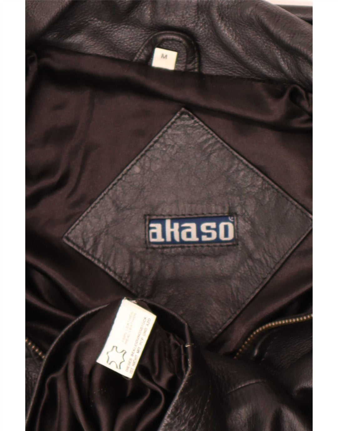 Giacca in pelle da uomo Akaso UK 38 media nera