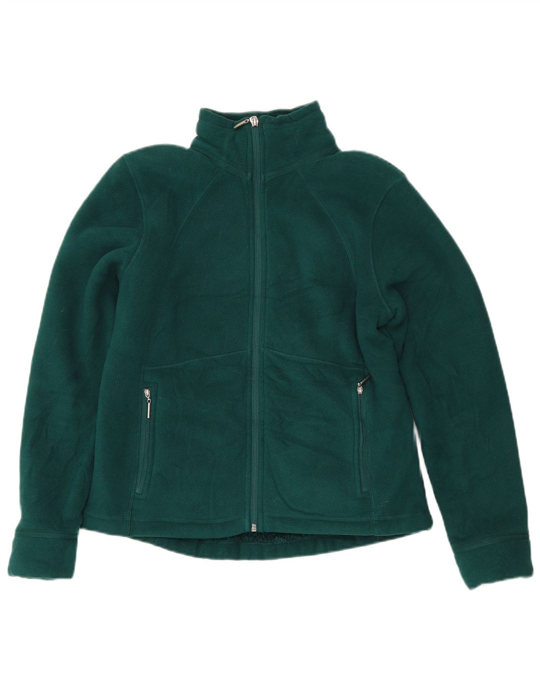 Giacca in pile da donna Marks & Spencer UK 12 Poliestere verde medio