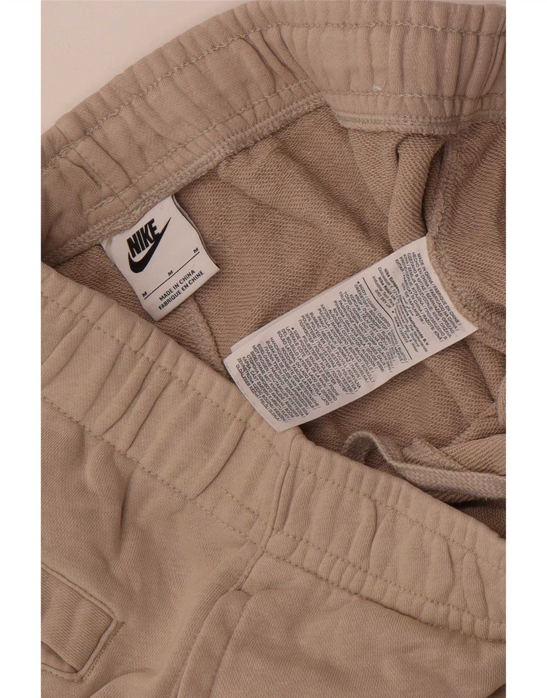 Pantaloni della tuta da uomo Nike in cotone beige medio