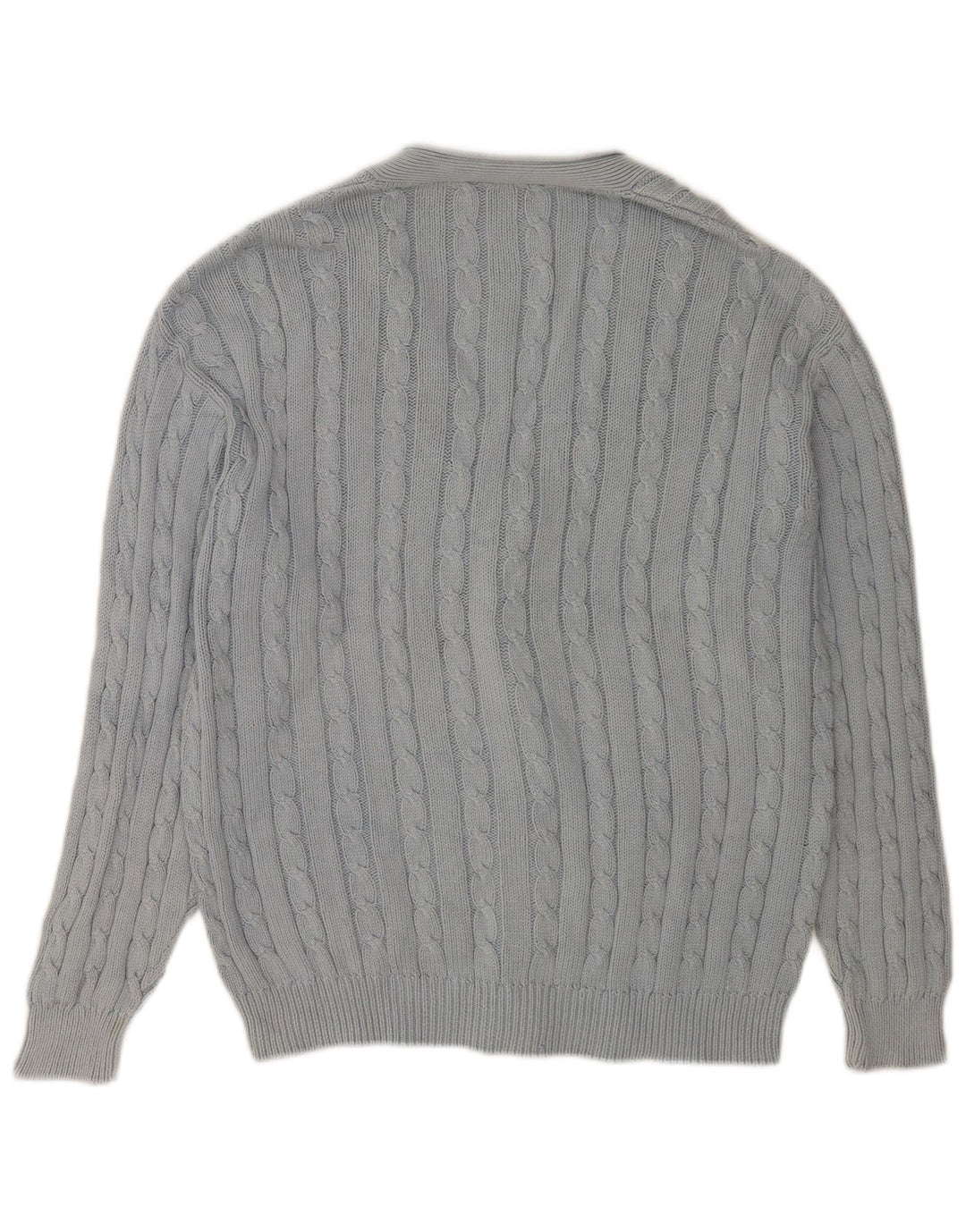 Maglione cardigan da uomo Stefanel grande in cotone blu
