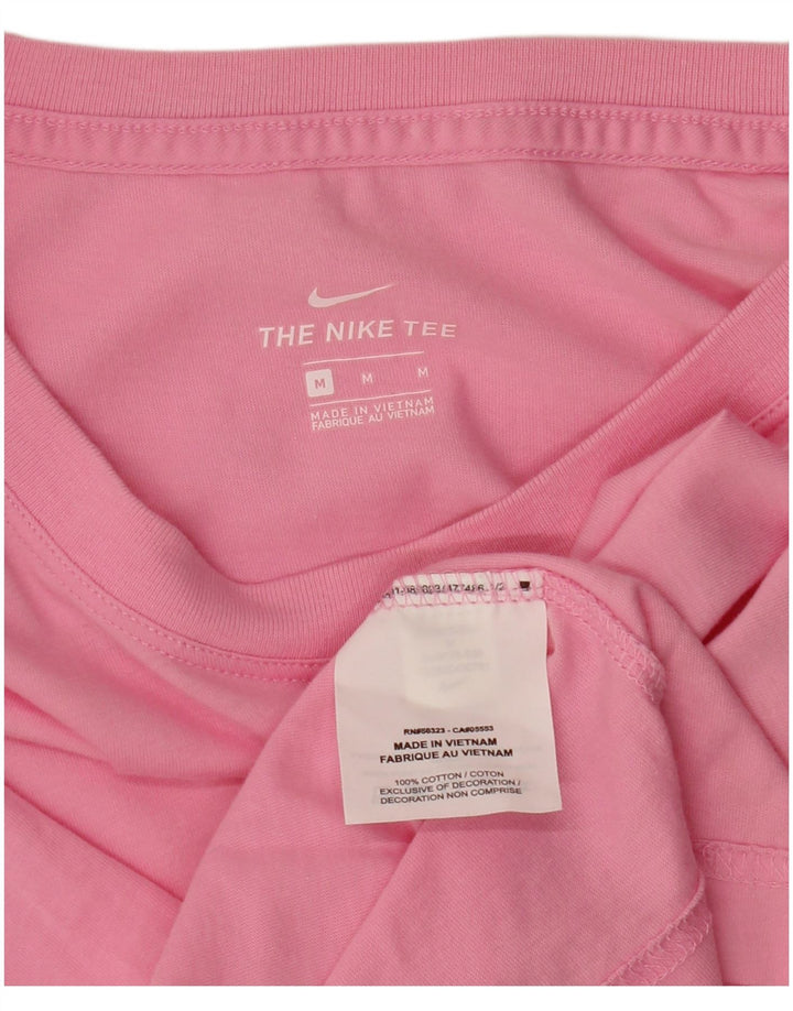 T-shirt grafica corta da donna NIKE Top UK 14 cotone rosa medio