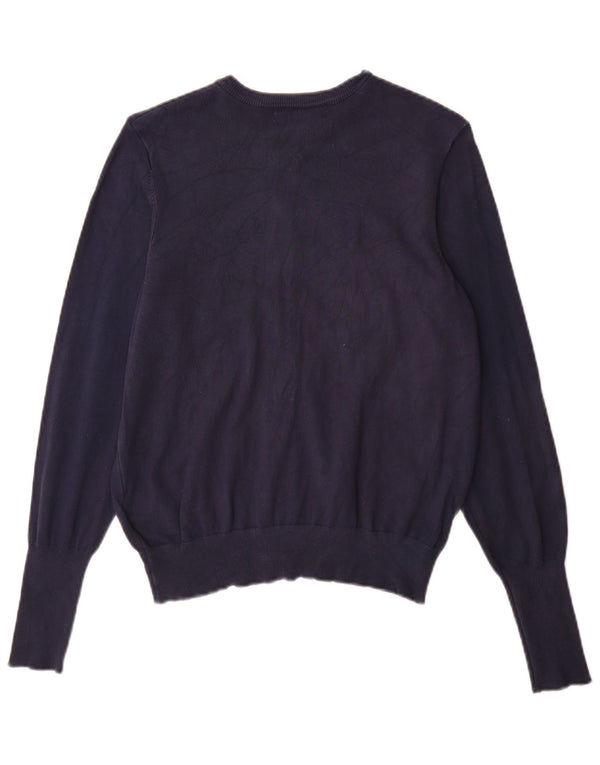 Maglione cardigan da donna Marks & Spencer UK 14 Viscosa blu navy medio