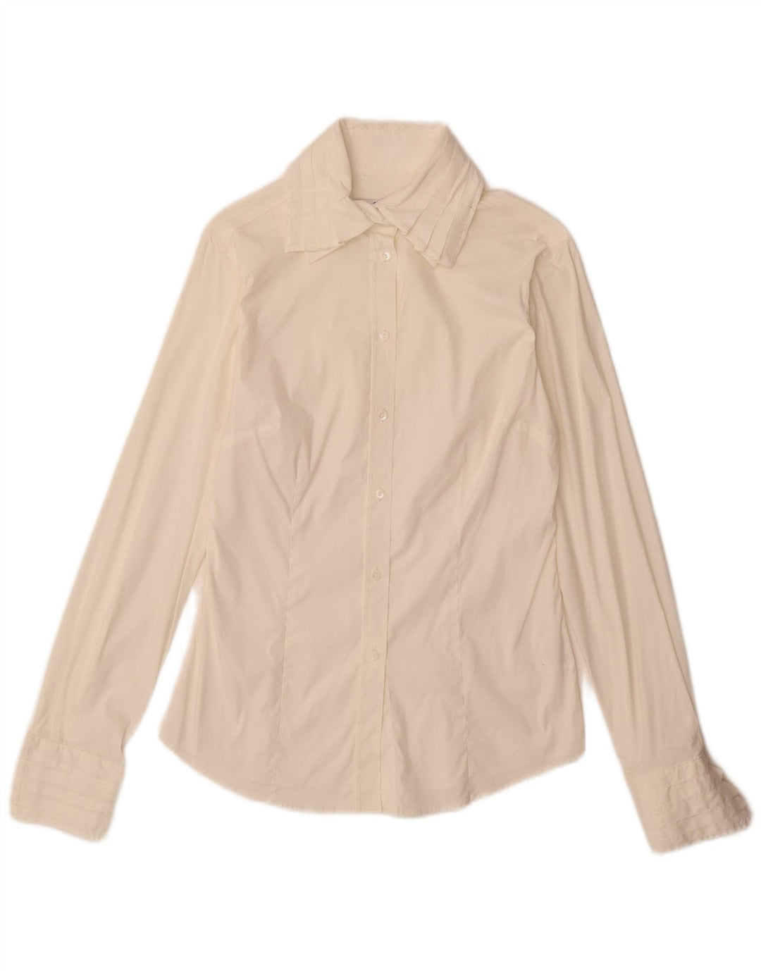 Camicia da donna Gant UK 12 cotone bianco sporco medio