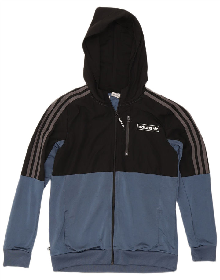 Giacca da tuta da ragazzo Adidas 13-14 anni in poliestere color block blu
