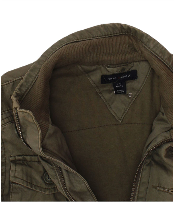 Giacca militare da bambino Tommy Hilfiger 6-7 anni piccola in cotone kaki