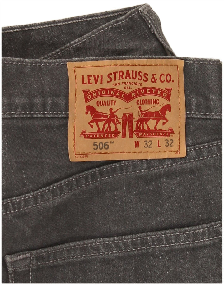 Levi's Uomo 506 Jeans dritti W32 L28 Cotone grigio