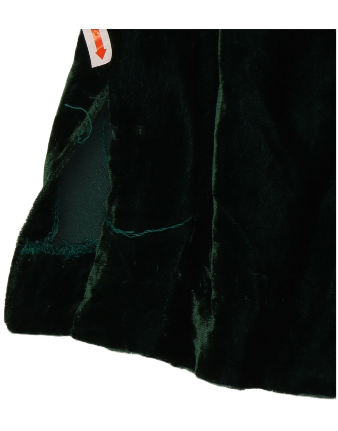 Camicia pullover in velluto da donna VINTAGE US 8 verde medio