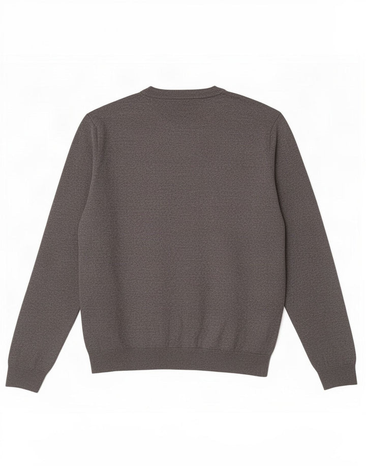 Maglione Zara da uomo girocollo grande in viscosa grigia