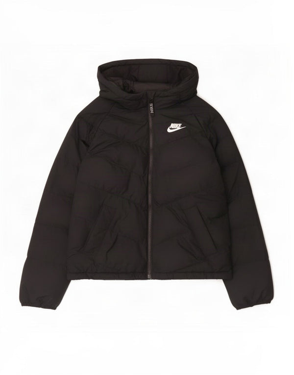 Giacca imbottita con cappuccio Nike da ragazzo 10-11 anni media poliestere nero