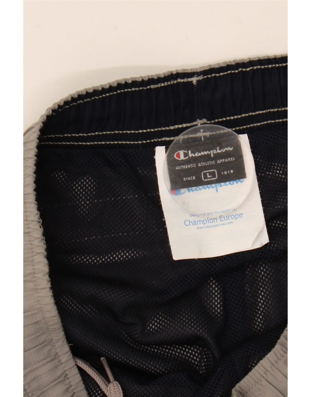 Pantaloni da tuta da uomo Champion Large in poliestere color block grigio