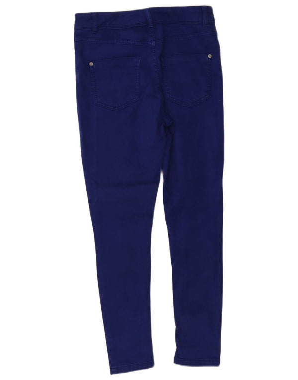 Jeans super skinny corti Marks & Spencer da donna UK 10 piccoli W28 L25 blu