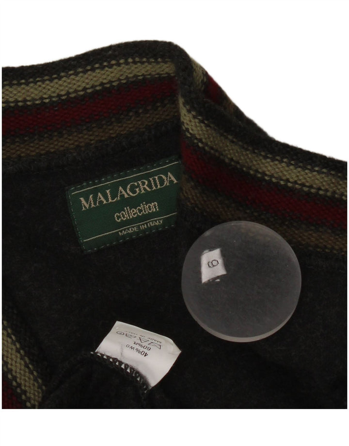Maglione cardigan da uomo Malagrida XL in lana nera