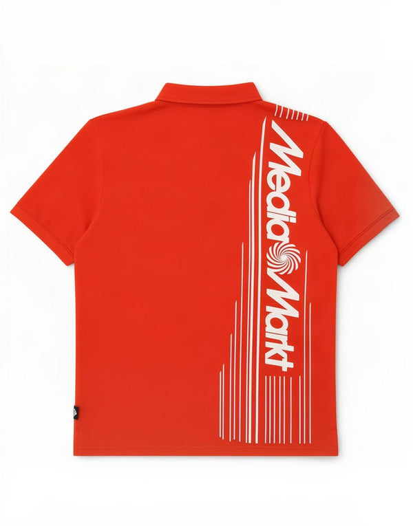 Polo grafica da donna Adidas UK 18 XL poliestere gessato rosso