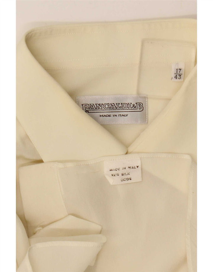 Camicia da uomo Pancaldi & B taglia 17/43 XL seta bianco sporco
