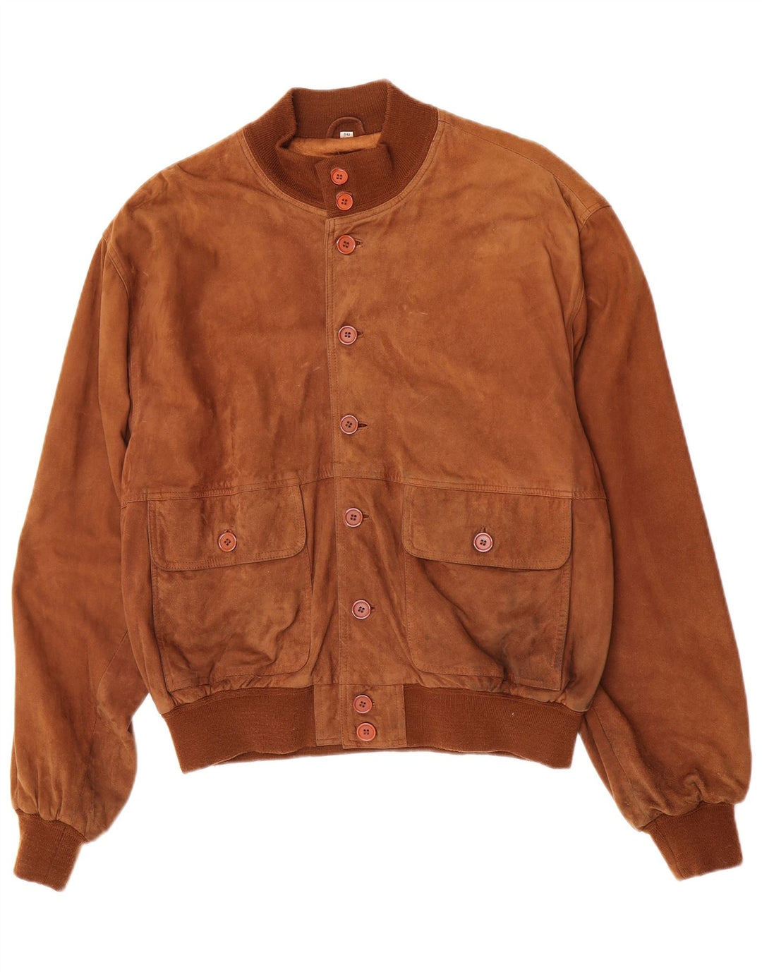 Giubbotto bomber in pelle scamosciata vintage da uomo IT 50 grande in pelle scamosciata marrone