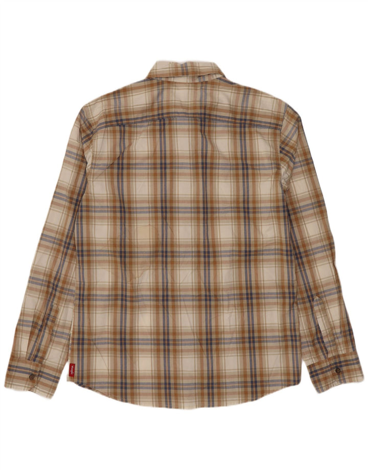 Camicia da uomo Wrangler in cotone a quadri marrone medio
