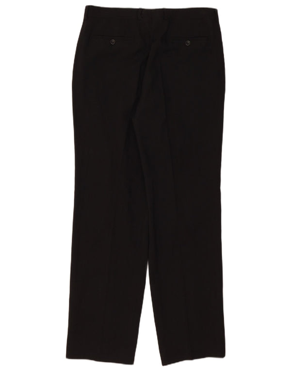 Pantaloni da Abito Dritti da Uomo Armani Collezioni IT 52 Large W34 L32 Neri