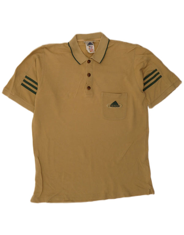 Polo Adidas da uomo UK 38/40 cotone kaki medio
