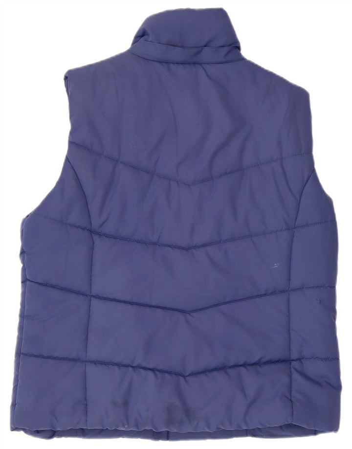 KANGAROOS Gilet imbottito da uomo UK 16 Large Blu Poliestere