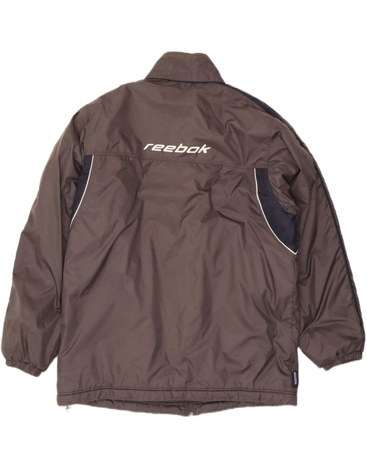 Giacca a vento con cappuccio da uomo Reebok UK 44 2XL Grigio Colourblock