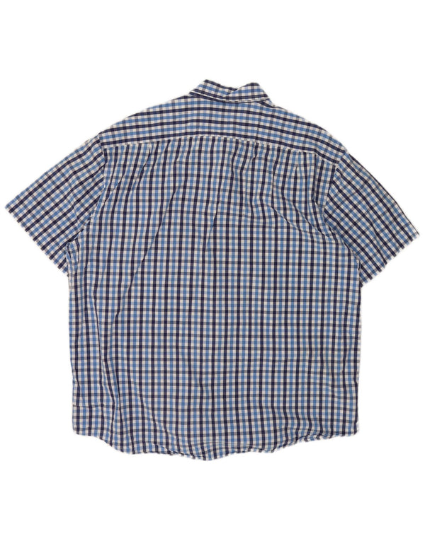 Camicia a maniche corte da uomo Izod XL in cotone a quadretti blu