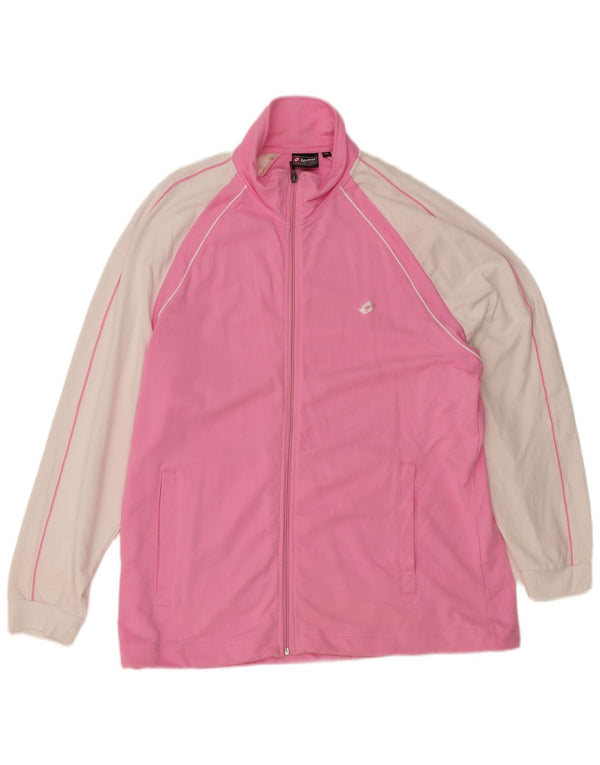 Giacca da tuta da donna Lotto UK 20 2XL Cotone color block rosa