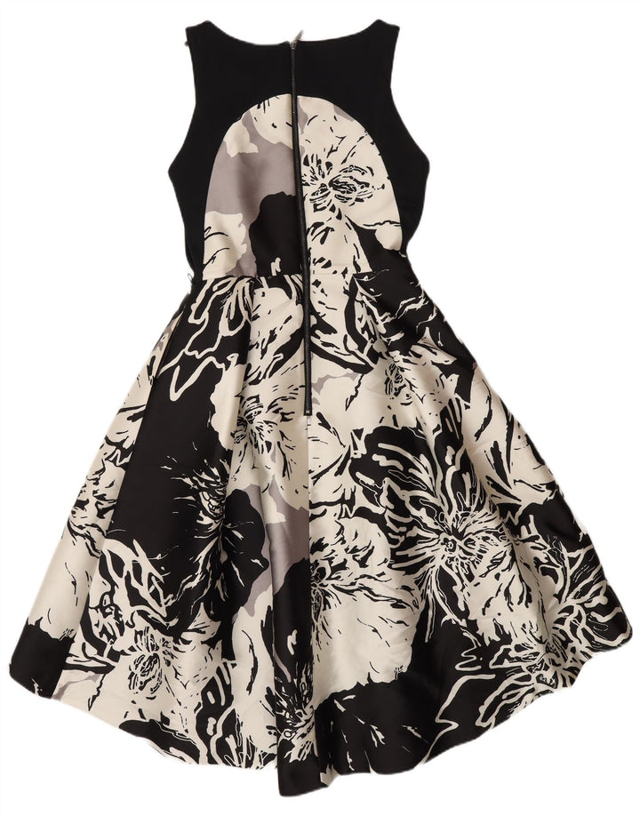 Abito a trapezio da donna Coast UK 8 Piccolo poliestere floreale nero