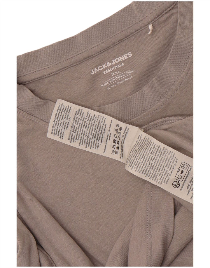 T-shirt da uomo Jack & Jones Top 2XL cotone grigio