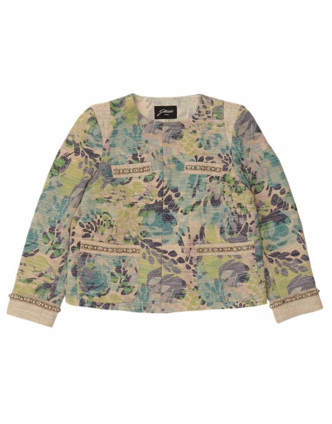 Giacca Gattinoni da donna Open Blazer UK 18 XL multicolore floreale