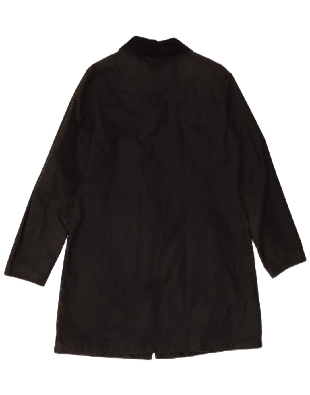 BARBOUR Soprabito oversize in cotone cerato da donna UK 10 piccolo cotone nero