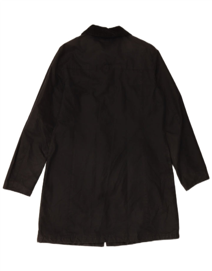 BARBOUR Soprabito oversize in cotone cerato da donna UK 10 piccolo cotone nero