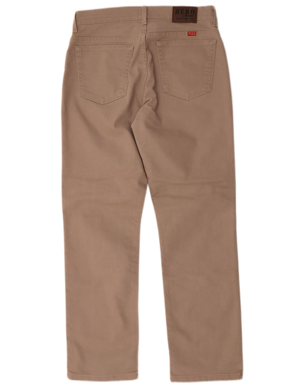 Jeans dritti da uomo Wrangler vestibilità regolare W36 L32 cotone beige
