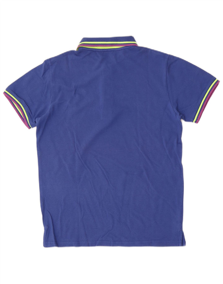 Polo Kappa da uomo a righe blu medio