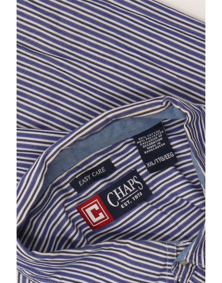 Camicia da uomo Chaps 2XL cotone a righe blu