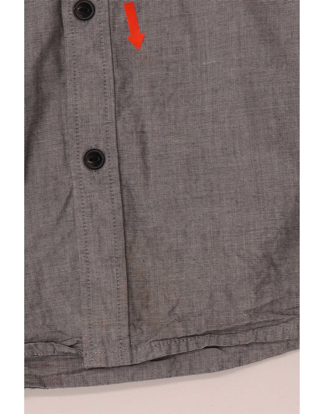 Camicia a collo alto da uomo Jack & Jones piccola in cotone grigio