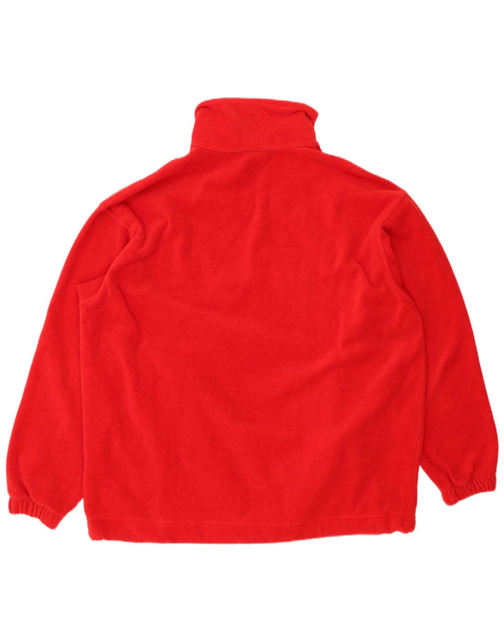Maglione in pile da uomo con zip e collo ELLESSE 2XL rosso poliestere
