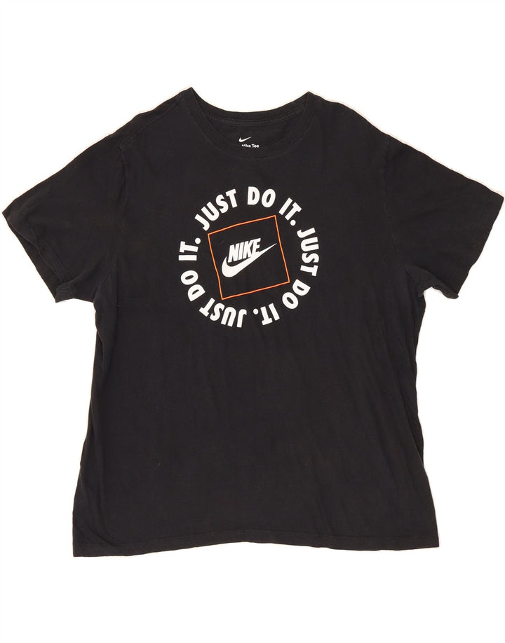 NIKE Mens Graphic T-Shirt Top Large Black Cotton Vintage Nike and Second-Hand Nike from Messina Hembry 
