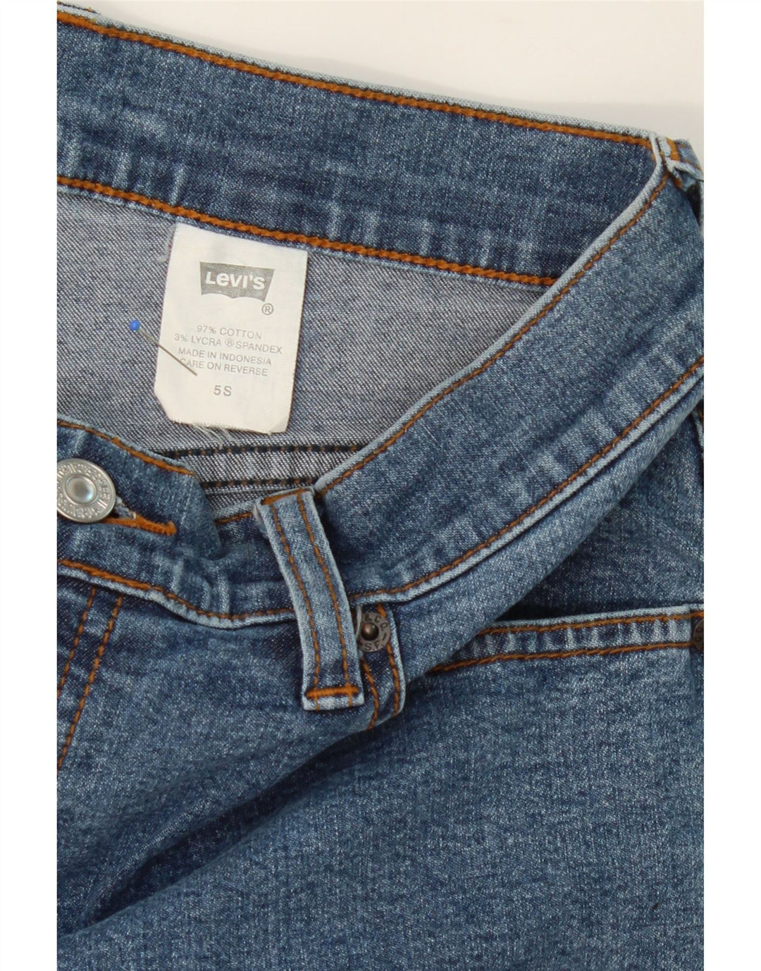 LEVI'S Womens Straight Jeans US 5 Medium W26 L30 Blue Cotton Vintage Levi's and Second-Hand Levi's from Messina Hembry 