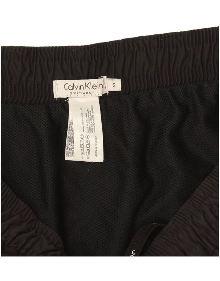 Pantaloncini da bagno grafici da uomo Calvin Klein piccoli in poliestere nero