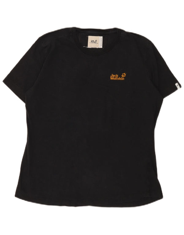 Maglietta da donna Jack Wolfskin Top UK 14 grande nera