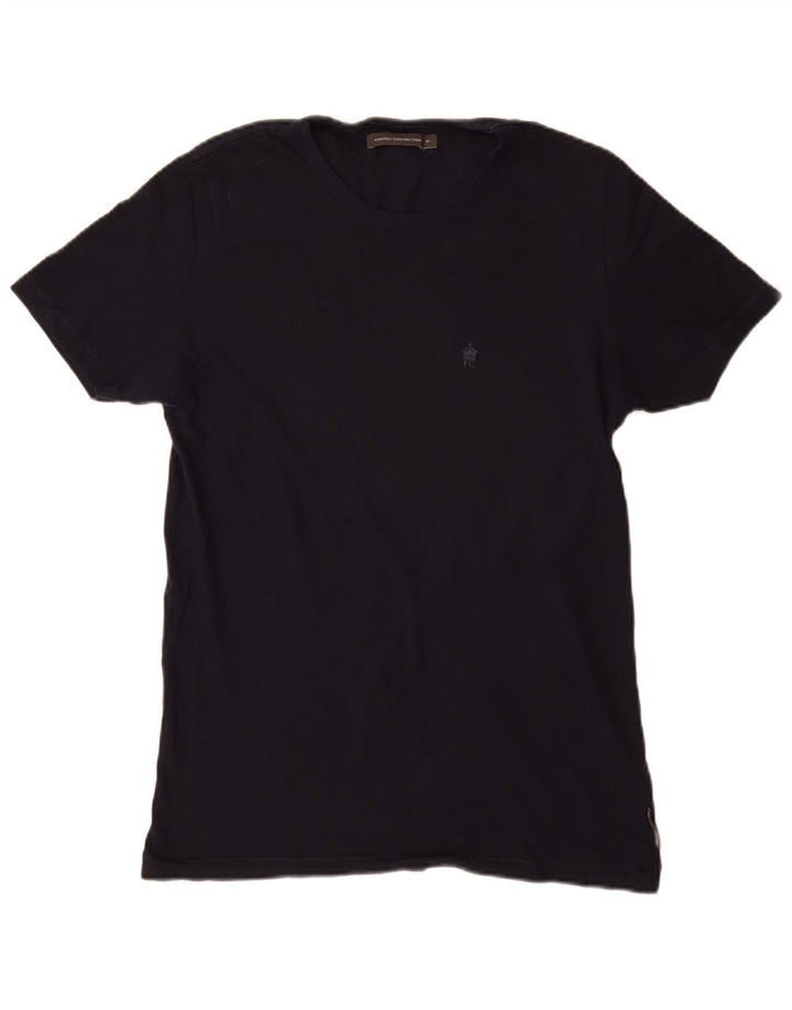 T-shirt da uomo French Connection Top in cotone blu navy medio