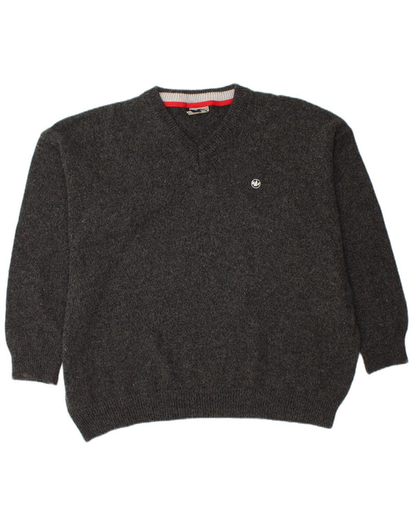 MURPHY & NYE Maglione da uomo con scollo a V 2XL Lana nera