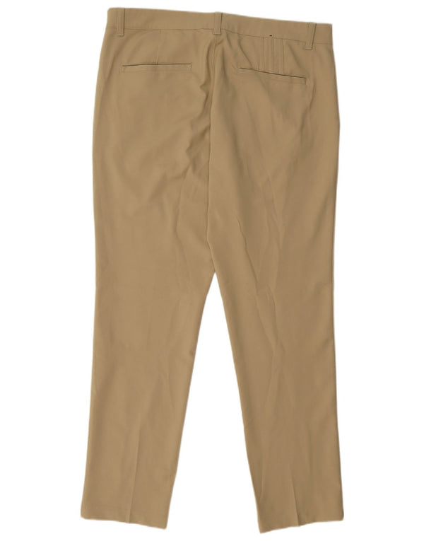 Pantaloni chino dritti da uomo Adidas W32 L30 poliestere beige