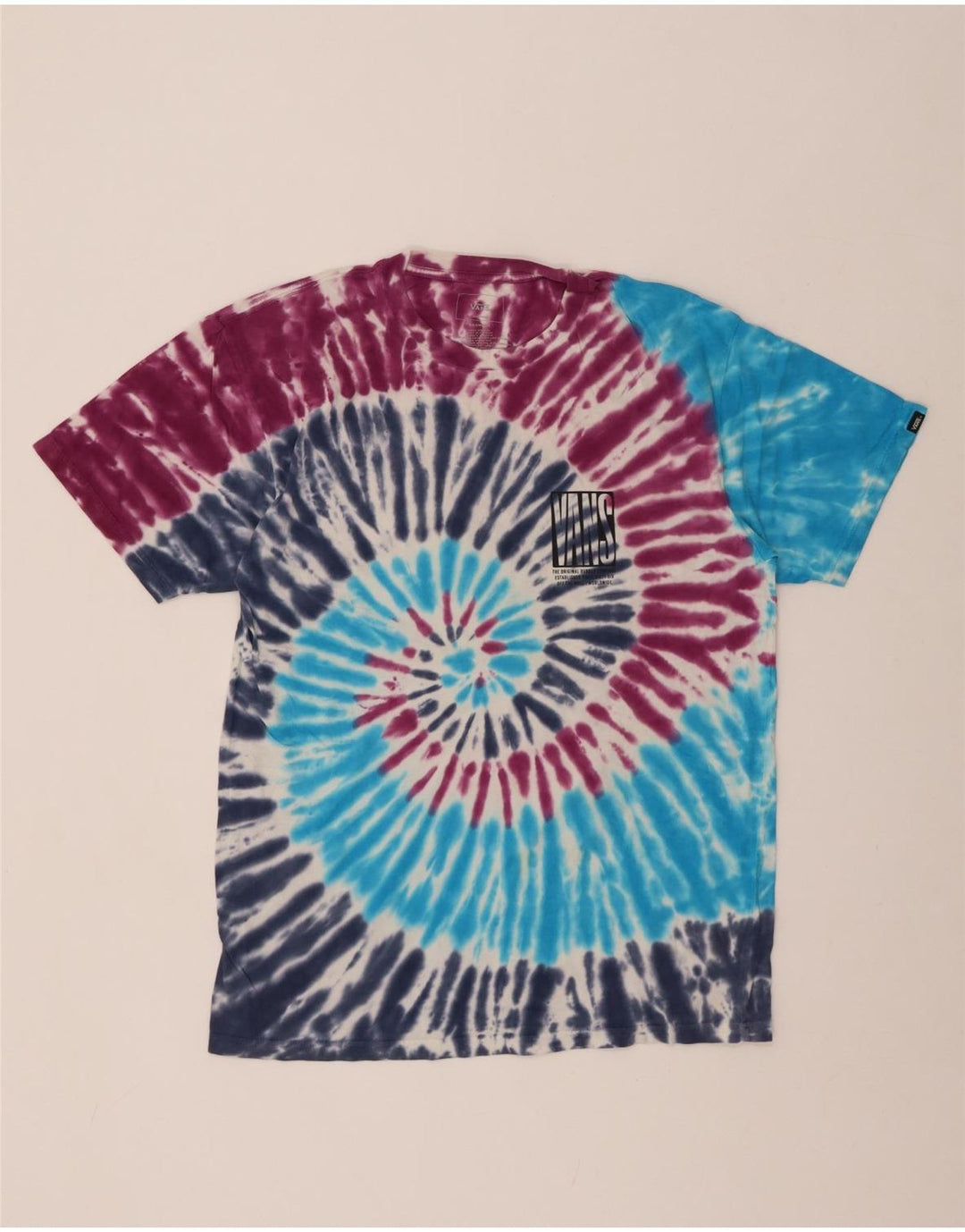 T-shirt grafica da uomo VANS Top in cotone tie-dye medio multicolore